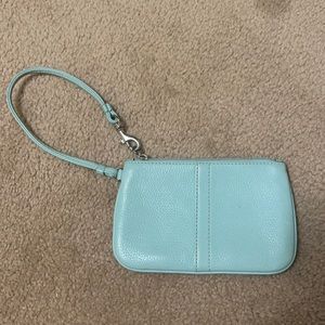Blue Coach wristlet